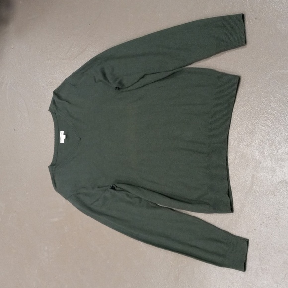 Sonoma Army Green, Long Sleeve, V Neck Sweater - Picture 2 of 8